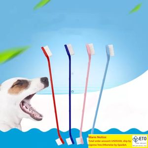Fournitures pour animaux de compagnie chat chiot chien dentaire chien toilettage brosse à dents fournisseur de santé couleur envoi aléatoire