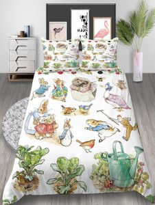 Peter Rabbit Series Litder Set 3D Lovely Duvet Cover for Kids Queen Home déco Single Double Bed Cover avec tai-tairs1928583