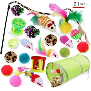 Animaux Chat Jouets Souris Forme Boules Formes Chaton Amour Nouveau Jouet Pour Animaux De Compagnie 21 Ensemble Chat Canal Drôle Chat Bâton Souris Fournitures Valeur Bundle T200720