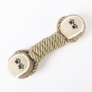 Juguete para masticar para mascotas, cuerda de algodón, mancuerna de tenis, pelota de goma, entrenamiento interactivo para perros medianos y grandes, Limpieza de dientes molares, suministros para mascotas