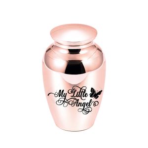 Pets Mini Cremation Urns Funeral Urna Pendente para cenizas Cat Path Dog Pequeño Remato Memorial Joya Joya de 70x45 mm Bolsa de terciopelo