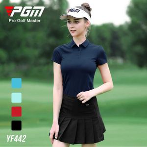 PGM – chemises de Golf d'été pour femmes, T-Shirt à manches courtes, vêtements de sport Slim, respirant à séchage rapide, vêtements de Tennis de Golf, S-XL