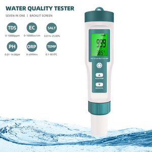 PH mètres 7 en 1 PH TDS EC ORP salinité S.G TEMP mètre numérique PH testeur C-600 testeur de qualité de l'eau pour eau potable aquariums PH mètre 230809