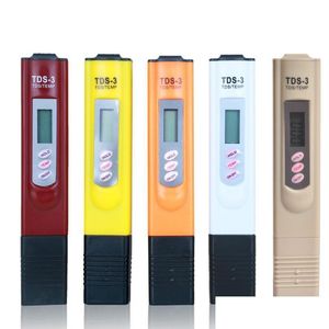 Ph-mètres en gros numérique TDS mètre moniteur Temp Ppm testeur stylo LCD mètres bâton moniteurs de pureté de l'eau mini filtre testeur hydroponique DHFQR