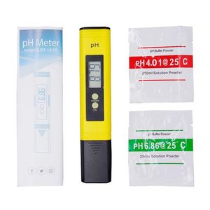 Ph-mètres en gros portable LCD compteur numérique stylo de testeur précision 0.01 Aquarium piscine eau vin urine Matic calibrage mesure DHQ0V