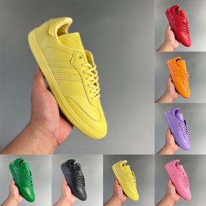 Pharrell Humanrace Sneaker Shoes Mens Designer Yellow Red Green Orange Purple Rose Blanc Blanc Men Femmes Femmes Walking Trainer 36-44