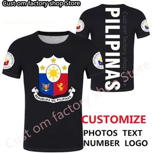 PHILIPPINES t-shirt bricolage gratuit nom personnalisé numéro hommes femmes Joker visage mode lâche O cou été hommes vêtements 220620