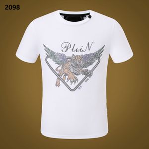 Phillip Plain T-shirts pour hommes Lettre Imprimer T-shirts de luxe Noir Designer de mode Haut d'été à manches courtes Taille M-3XL PP2098