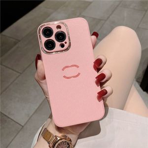 Estuches para teléfonos para iPhone 15 14 Pro Max 13 PLUS 12 11 Xs Xr Designer Phonecase Pink Letter Funda de lujo Funda Shell Teléfonos de silicona a prueba de golpes CYD23111004-3