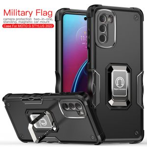 Estuches para teléfonos para Motorola E20 E7 G10 G200 G22 G31 G51 G71 G60 G POWER PLUS PLAY Con función de soporte para automóvil Protable Kickstand Parachoques a prueba de golpes Cubierta de protección anticaída