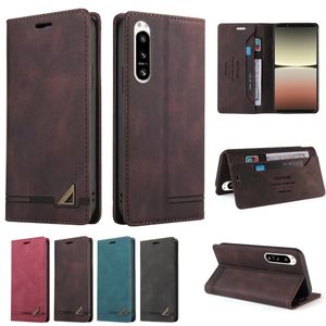 Fundas de teléfono para Sony Xperia 10 5 1 V IV III II 20, Funda de cuero Retro tipo billetera, Fundas