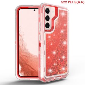 Étuis de téléphone Quicksand pour Samsung S22 S21 S20 S10 S9 PLUS ULTRA NOTE 20 10 9 8 PRO avec couverture liquide scintillante flottante qui coule de l'eau