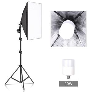 Equipo de estudio fotográfico Softbox de fotografía Kit de iluminación 50x70CM Sistema de luz continua profesional Softbox