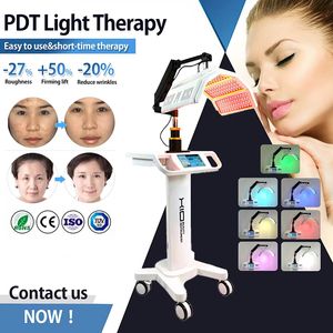 Thérapie photodynamique Photon thérapie par la lumière Led rajeunissement de la peau Anti-âge 7 couleurs Led masque facial thérapie par la lumière