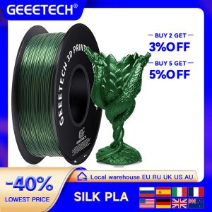 Photographie Geetetech Silk PLA 3D filament fil 1 kg 1,75 mm fil de bobine 3D Matériau d'imprimante 3D Refills d'impression, emballage à vide de livraison rapide
