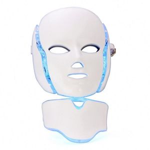 Photon led masque facial cou masque luminothérapie soins de la peau rajeunissement Anti-acné rides Led photothérapie vapeur Machine