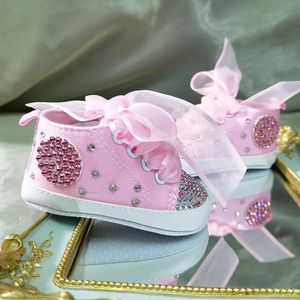 Picture Design Chaussures en toile à semelle souple pour tout-petits Chaussures de première marche Chaussures roses pour bébé Fille Enfant en bas âge Garçon Slip Chaussures décontractées Fille Fête 240229
