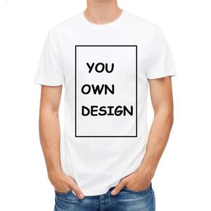 Traitement d'image Men de haute qualité Men personnalisé T-shirt Imprimez votre propre conception QR code PO Tshirt décontracté 240416