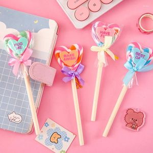 Piece Kawaii School Supply Office Pape Pole Pen Pen Creative Lindo amor Lollipop Sweet Candy Styling Funny Precioso bolígrafos