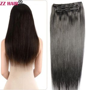 Pièce ZZHAIR 100% Remy Extensions de cheveux humains 16 