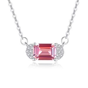 Collier pendentif rubis pilule en argent S925, Micro ensemble de pierres précieuses rouges en Zircon, collier exquis pour femmes européennes, chaîne de mode, fête de mariage, bijoux haut de gamme, cadeau SPC