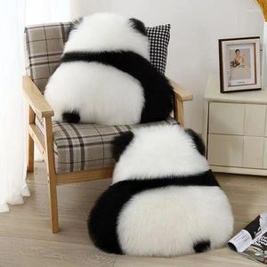 Oreiller 2024 Peluche Canapé Siège Lombaire Mignon Furry Angry Panda Back Salon Lit Décoratif