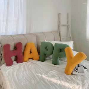 Almohada 26 letras en inglés INS Nordic Throw DIY Nombre Cama Sofá Bebé Almohadas para dormir Juguetes Decoraciones para habitaciones para niños Po Props