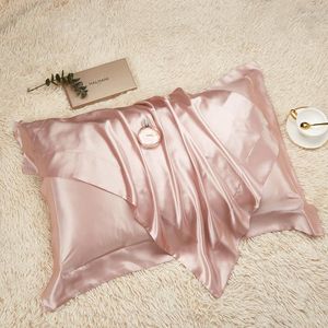 Pillow Case 1PC Pure Satin Silk Soft Pillowcase Cover Bedding Rectangle Cases Bed Linings Multicolor