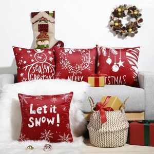 Case de almohada 4 paquetes de Navidad Square cubiertas 18x18 pulgadas Velvet Touch Polyester Through Cajones decorativos suaves decorativos