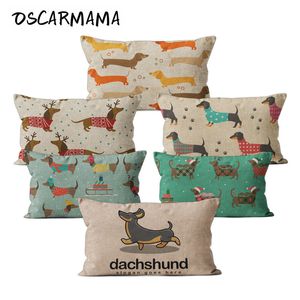 Fronha Salsicha Dachshund Cão Housse De Coussin Cojin 30x50 Fronha Infantil Fronha Retangular Ornamental Sala De Estar 220714