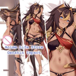 Funda de almohada Dakimakura Anime Genshin Impact Dehya Body Cute Otaku Funda de cojín para dormir Juego Personaje Tema Cosplay Funda de almohada