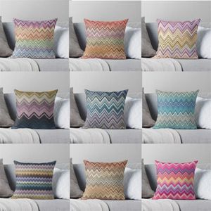 Taie d'oreiller Missoni maison Zigzag jeter chambre canapé Anime lit mode taie d'oreiller CasePillow2471