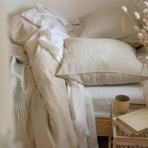 Funda de almohada Color sólido 100% Lino puro Tiro Euro Sham para cama Tamaño personalizado Funda de cojín Funda decorativa 230221