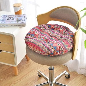 Almohada para silla, tapicería redonda de algodón, almohadilla acolchada suave, estilo étnico rojo, asiento de coche para oficina y hogar, 40X4 0/50x5 0/45x45CM