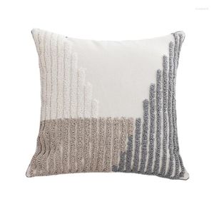 Almohada de algodón con borlas de estilo nórdico marroquí, funda de almohada con mechones para sala de estar, sofá, dormitorio, cintura, moda, decoración del hogar, 45