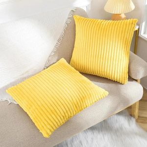 Funda de almohada con cremallera, sofá de felpa, elegante, lavable, duradera, decorativa para el hogar, dormitorio, franela sólida