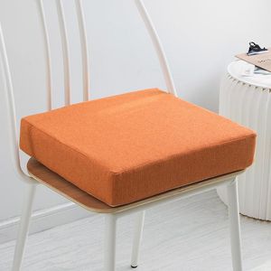 Almohada/cojín de comedor decorativo de espuma de alta densidad para niños, colchón de suelo de Color sólido de lino, silla decorativa para sofá/decoración