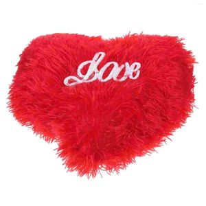 Almohada de piel sintética throw amor corazón regalos de San Valentín en forma de corazón
