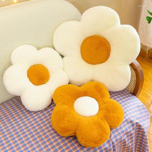 Oreiller fleur sol en peluche siège chaise mignon cravate colorant surdimensionné coussin pour la maison canapé-lit décoration