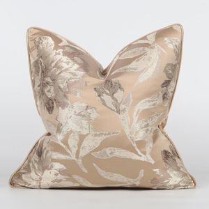 Pillow Golden Modern Design Light Luxury et confortable Jacquard Throw Cover Vente sans noyau