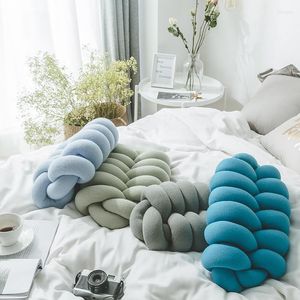 Almohada hecha a mano nudo bebé siesta Oficina cintura espalda juguetes de peluche para niños tienda decoración sofá Lumbar Tie Up decorativo