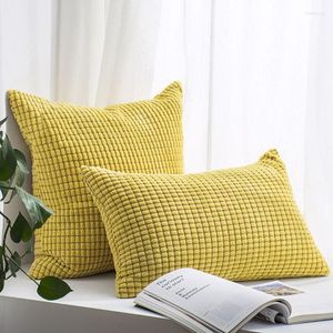 Oreiller grande couverture jaune 30x50cm 45x45cm 60x60cm étui décoratif canapé Simple décor à la maison salon taie d'oreiller