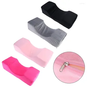 Almohada para pestañas, soporte para el cuello, pestañas suaves injertadas, espuma viscoelástica, extensión profesional, salón de maquillaje con bolsillo