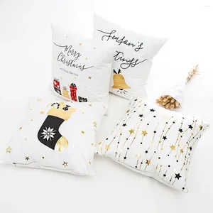 Fabricantes de almohadas directamente para la caja de oro de Navidad Six Frost Flower White Cover Al por mayor