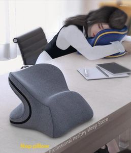 Almohada Memoria Espuma Siesta Curva Rebote Lento Anti Presión Mano Entumecido Cuello Protección Soporte Oficina Resto