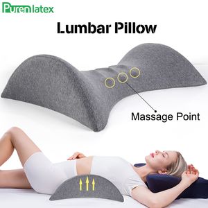 Pillow PurenLatex Memory foam Orthopedic Bedding Lumbar Back Support Pad for Pregnant Women Slow rebound Pressure Pillow 230719