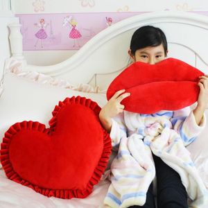 Kissen Rotes Herz Lippenliebe Plüsch mit Kern Home Hochzeitsgeschenk Muttertag Dekoration Baby Requisiten