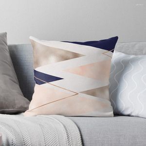 Oreiller Rose or français marine géométrique jeter couverture de luxe oreillers de noël couvre canapé décoratif