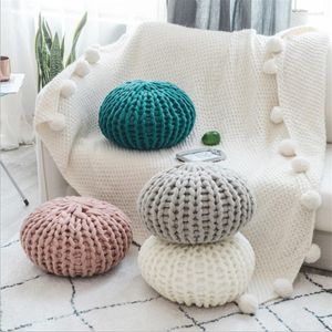 Almohada Cálido Estilo nórdico Bola de punto Nudo Color Sólido Bebé Calma Dormir Muñecas Relleno Niño Adulto Dormitorio Decoración