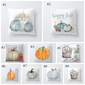 taie d'oreiller Halloween De Noël Thanksgiving Citrouille Housse de Coussin Polyester Ferme Décor Taie d'oreiller Home Decor Canapé EEA368